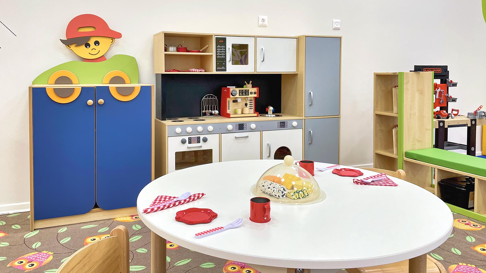 berendezett játék konyha gyerekeknek  